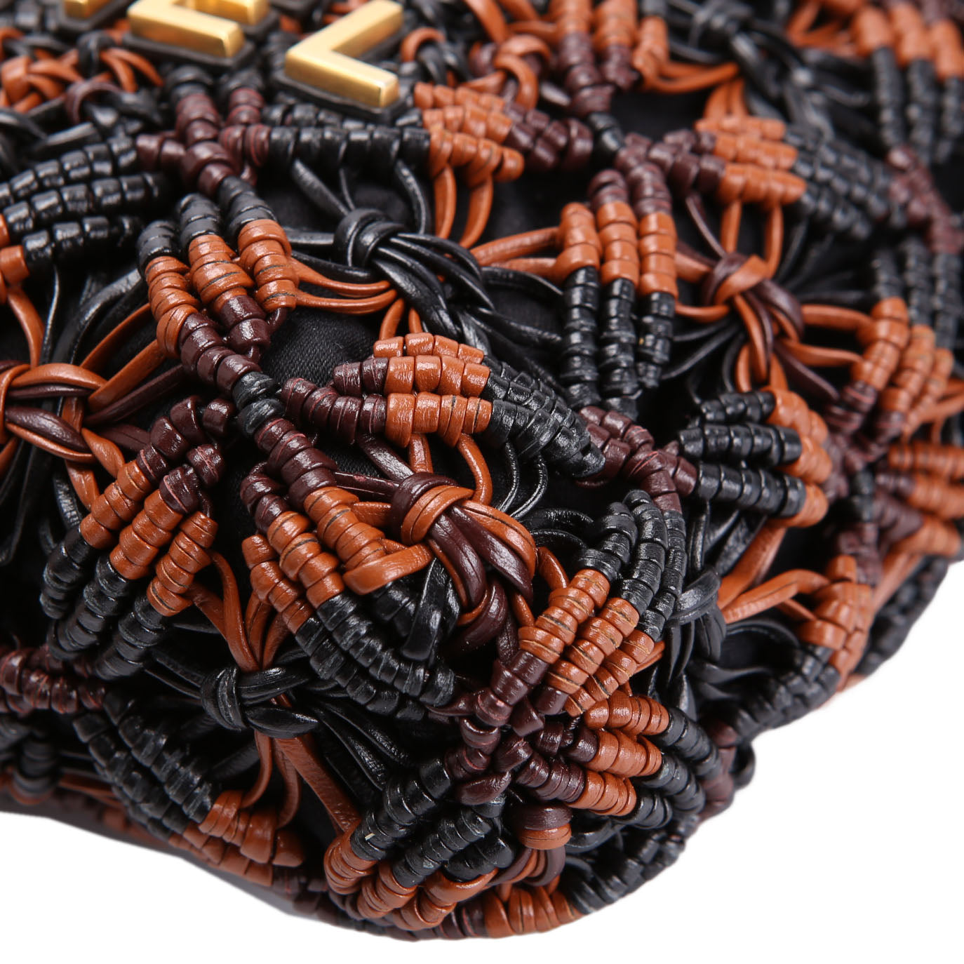 Chanel 22 Mini Macrame Calfskin (FRID) Black/Brown/Burgundy
