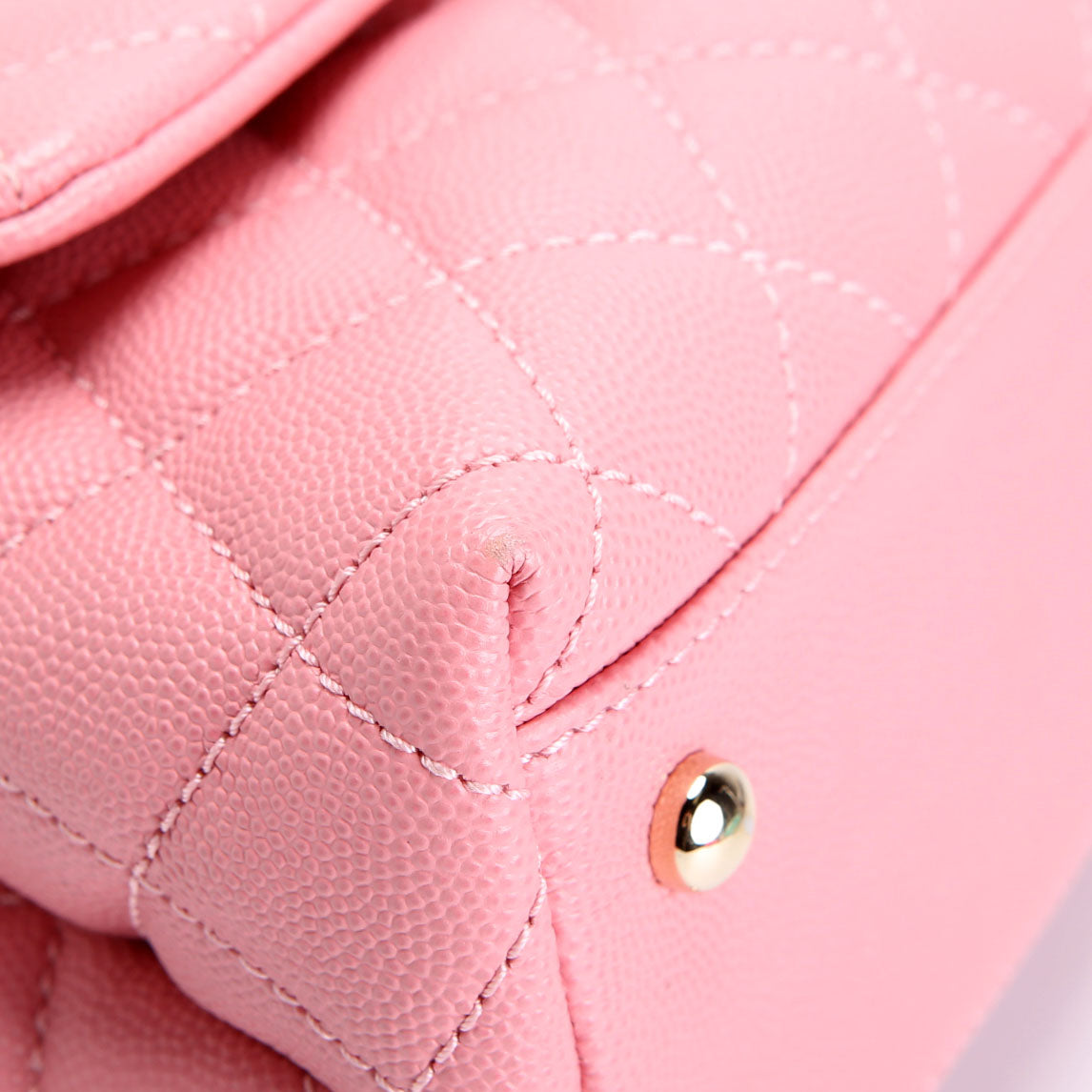 Coco Top Handle Mini Caviar 30M Pink/Gold