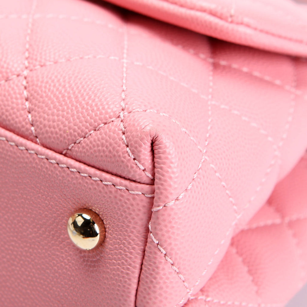 Coco Top Handle Mini Caviar 30M Pink/Gold