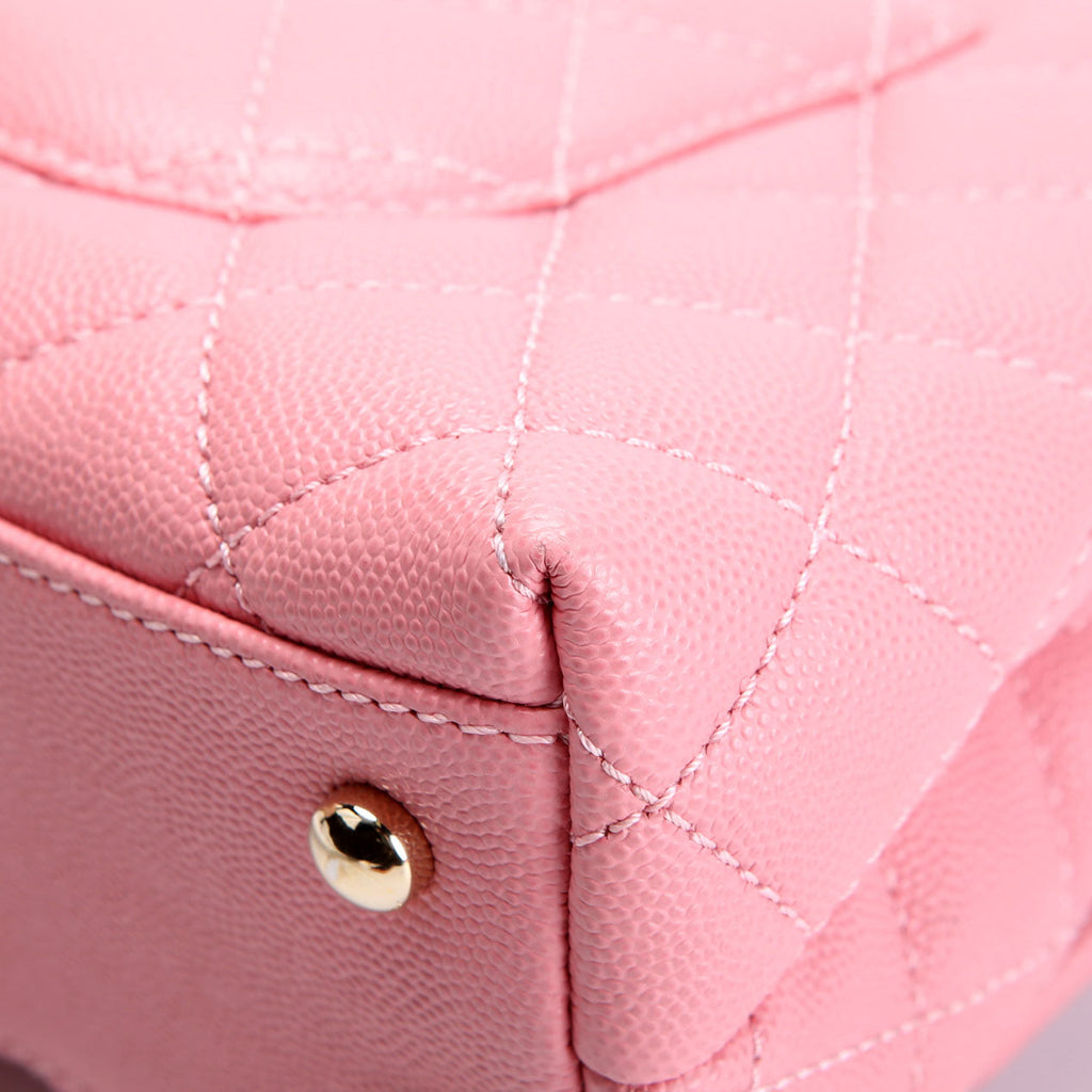 Coco Top Handle Mini Caviar 30M Pink/Gold