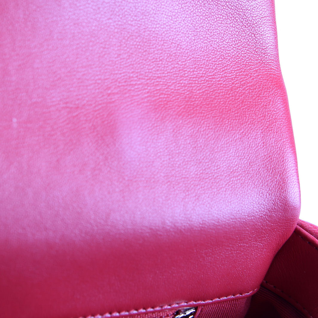 Quilted Goatskin 19 Medium Flap RFID Red