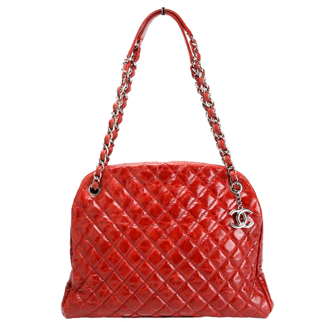 Mademoiselle Large Bowling Glazed Calfskin Leather 15M