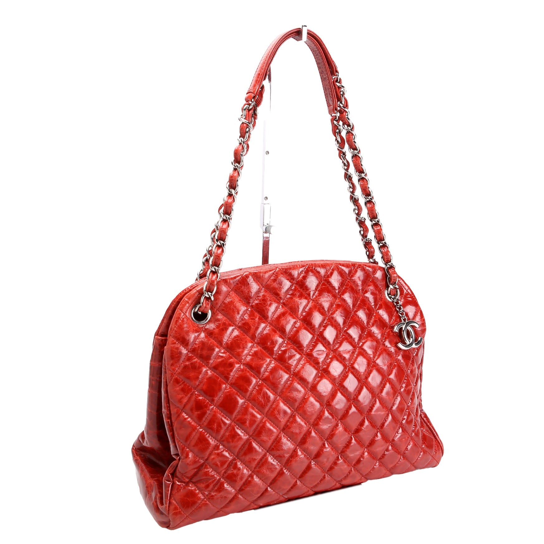 Mademoiselle Large Bowling Glazed Calfskin Leather 15M