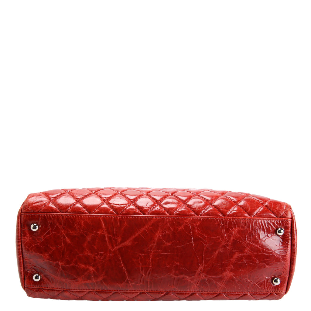 Mademoiselle Large Bowling Glazed Calfskin Leather 15M