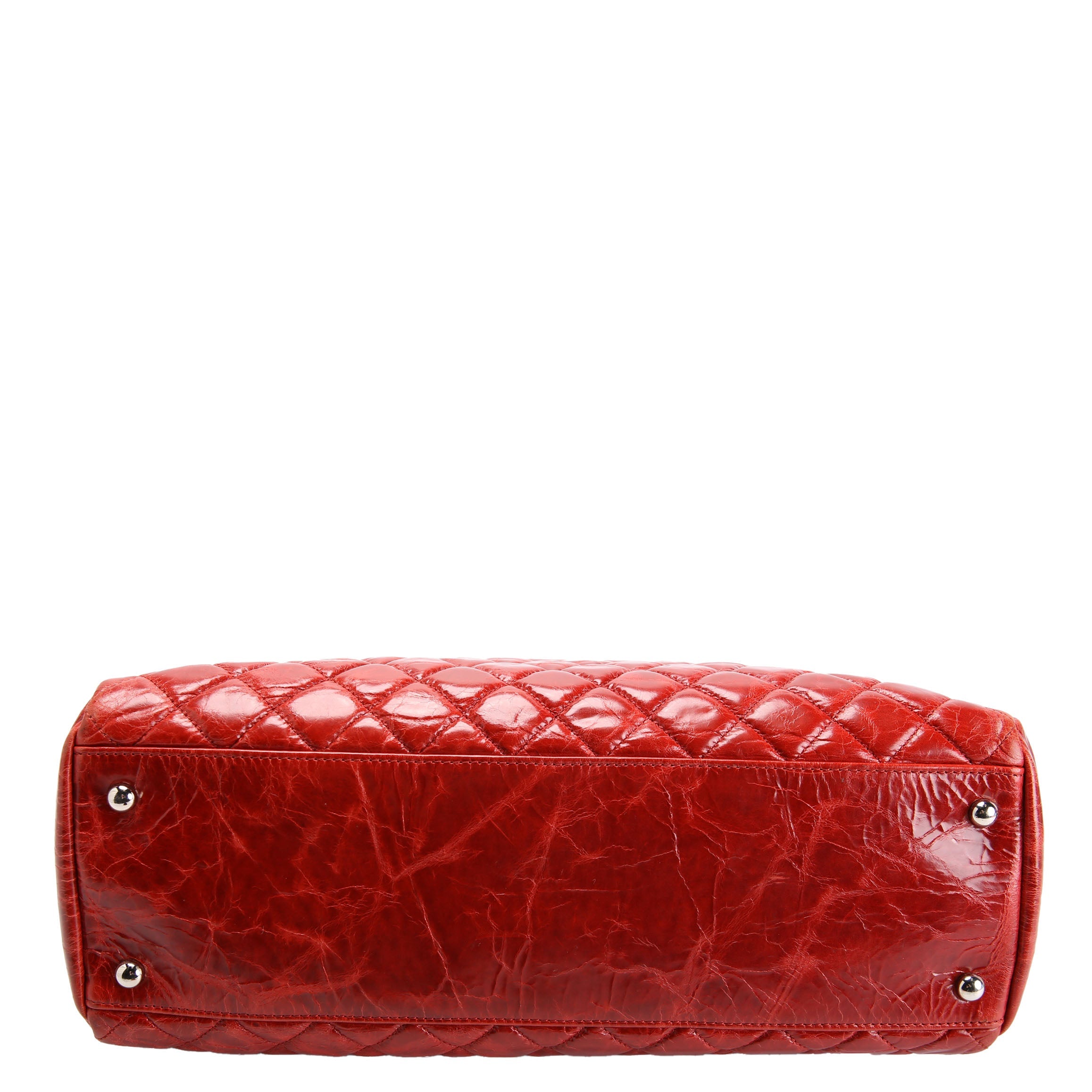 Mademoiselle Large Bowling Glazed Calfskin Leather 15M