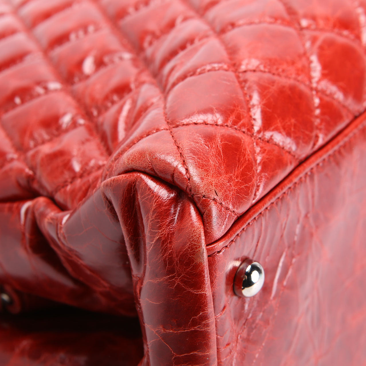 Mademoiselle Large Bowling Glazed Calfskin Leather 15M