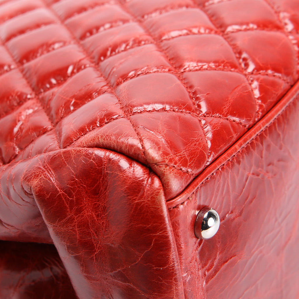 Mademoiselle Large Bowling Glazed Calfskin Leather 15M