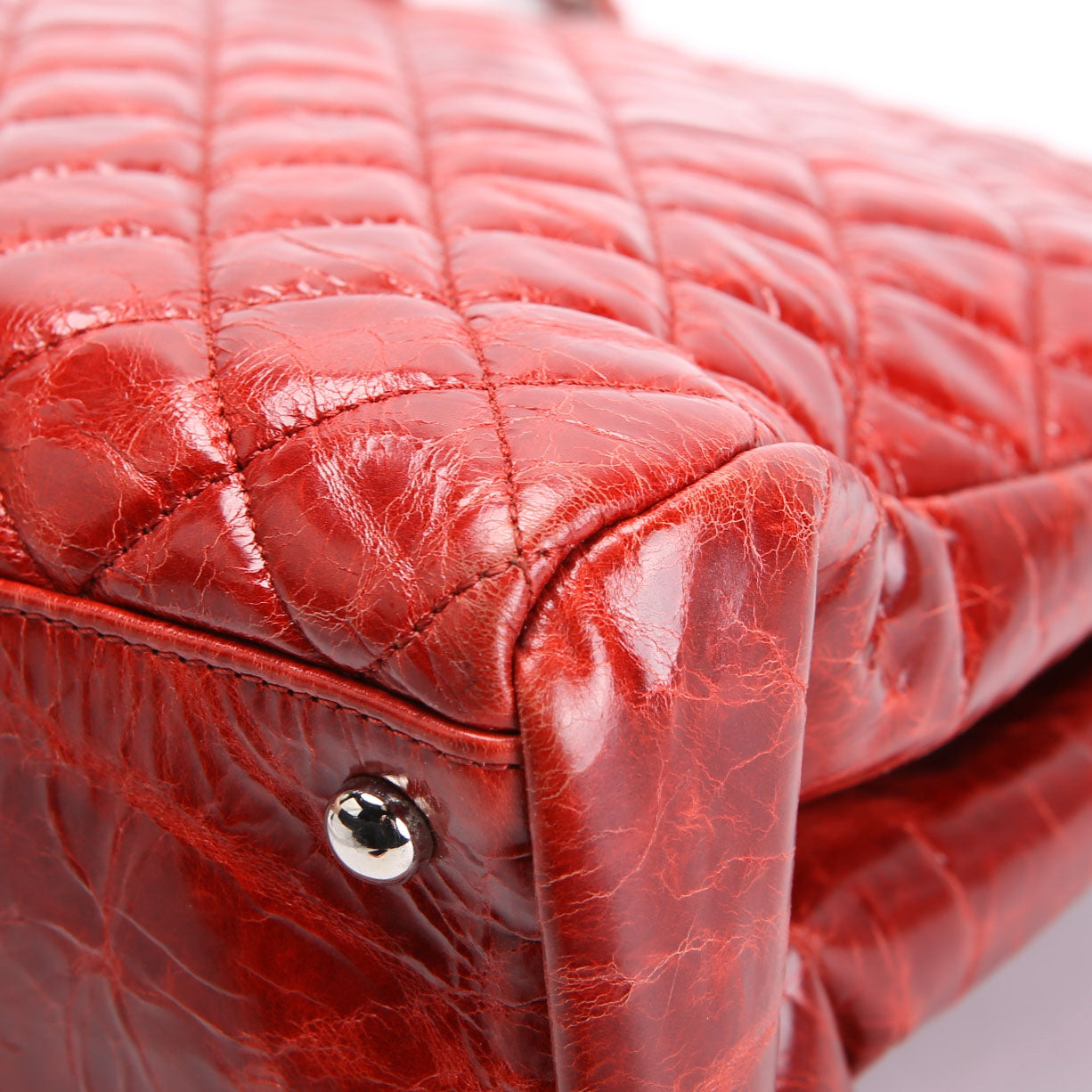 Mademoiselle Large Bowling Glazed Calfskin Leather 15M