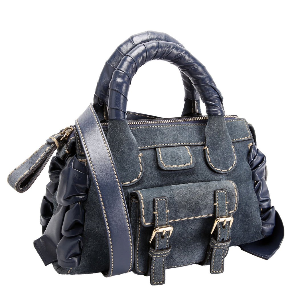 Edith Mini Suede Navy