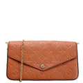 Pochette Felicie Empreinte Brown