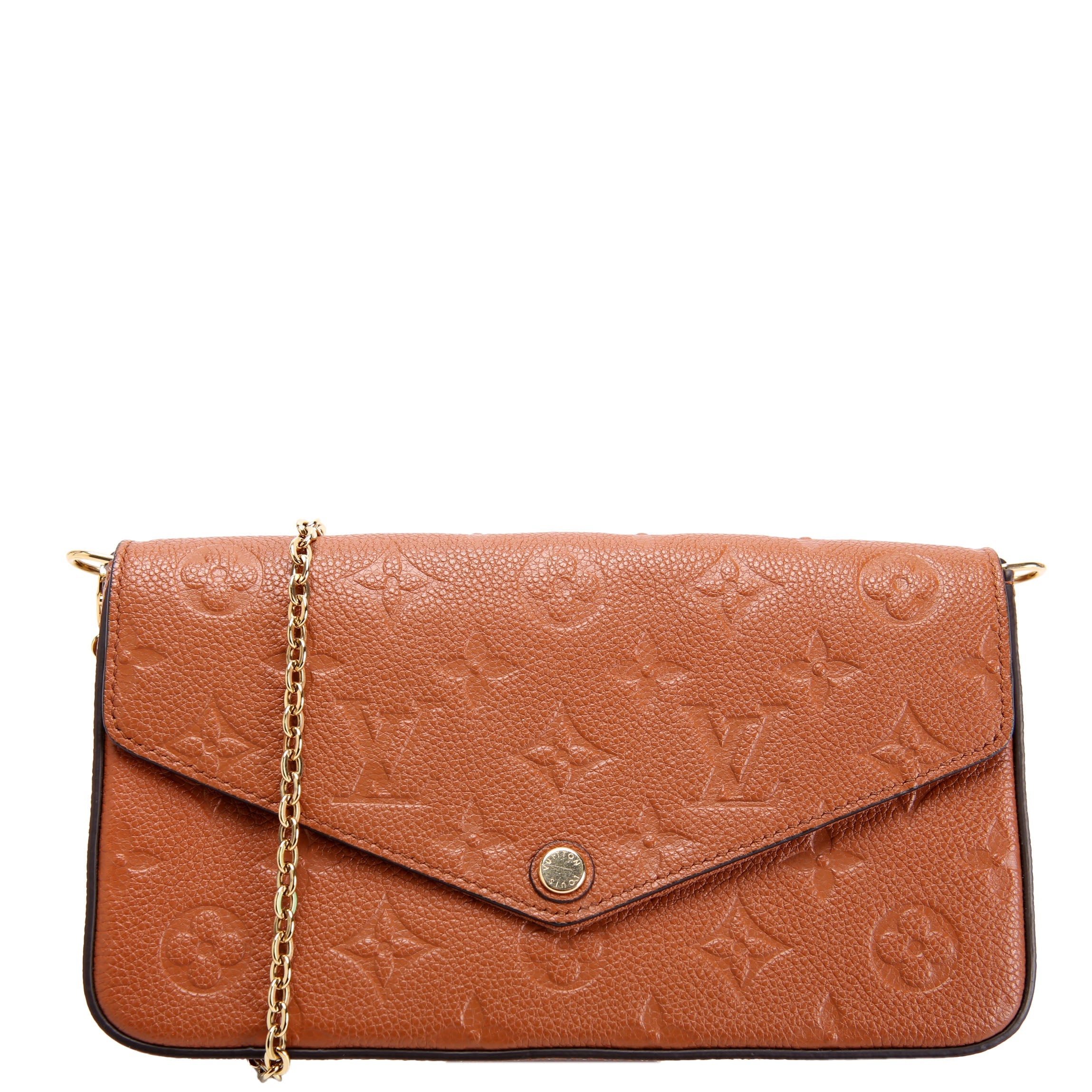 Pochette Felicie Empreinte Brown
