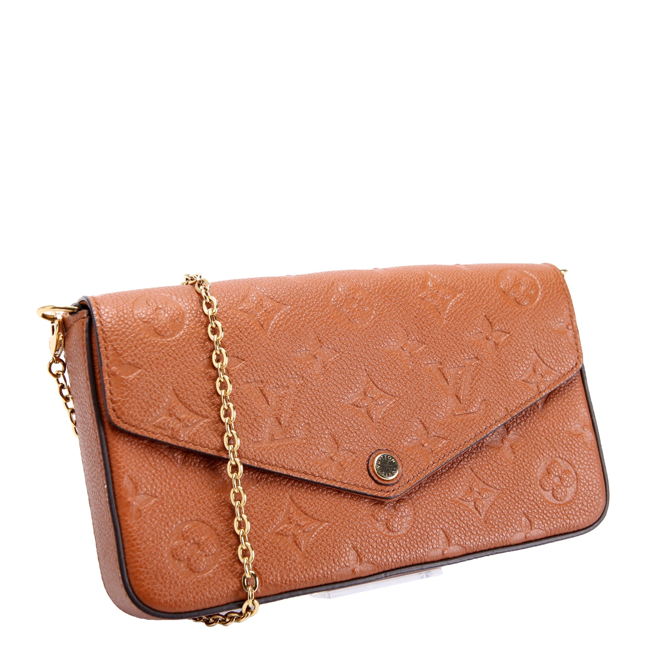 Pochette Felicie Empreinte Brown