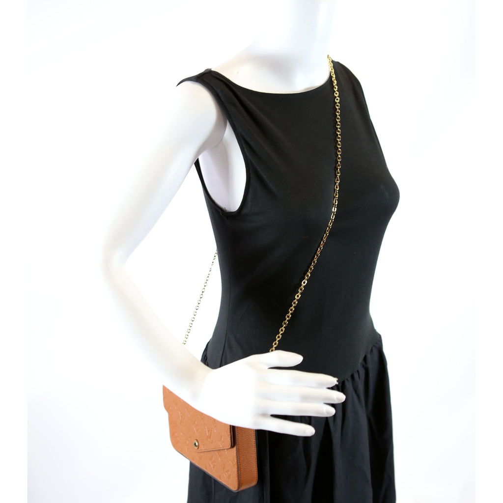 Pochette Felicie Empreinte Brown