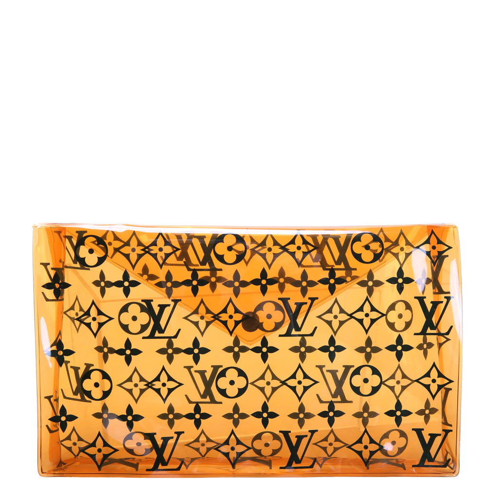 PVC Envelope Pouch Monogram Orange/Black