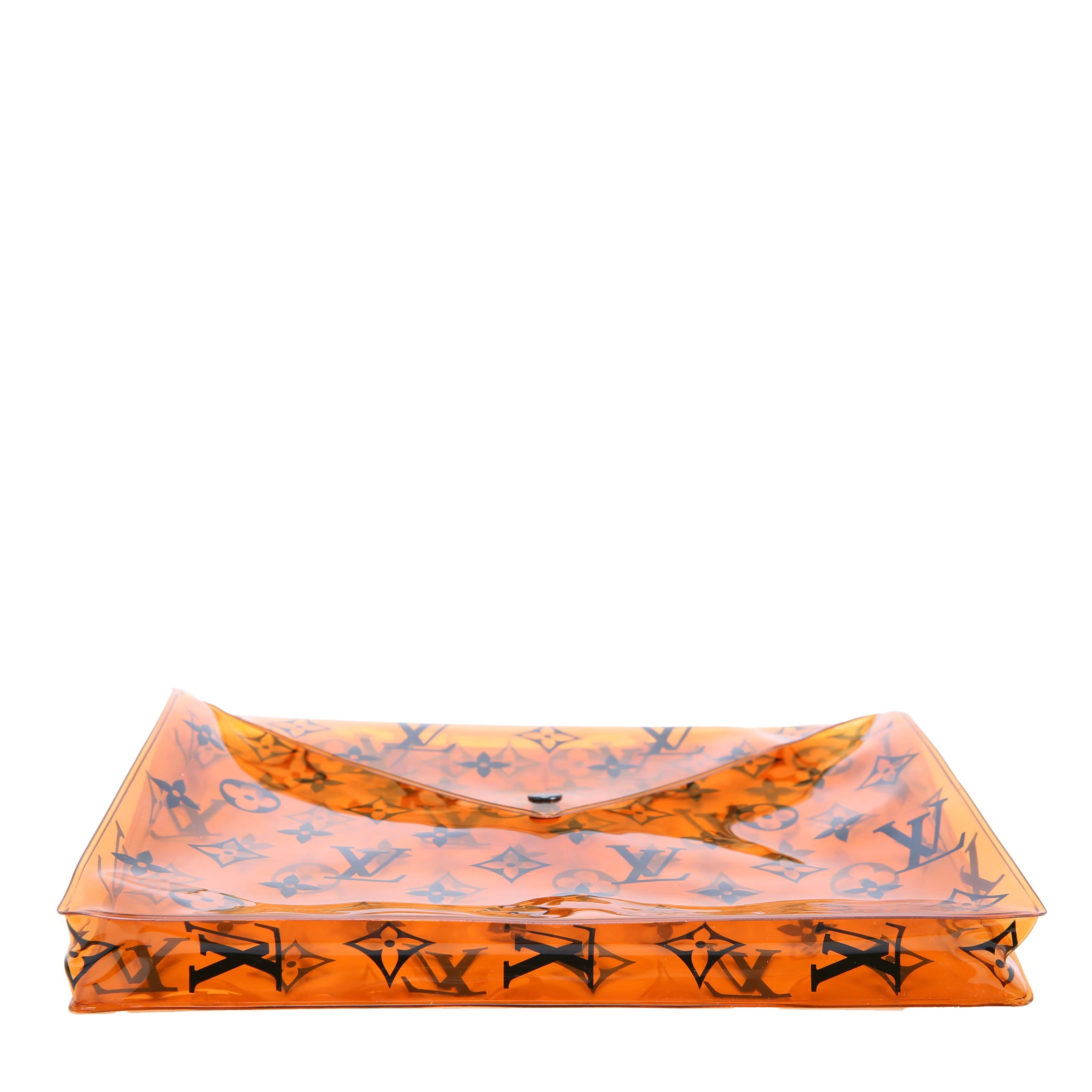 PVC Envelope Pouch Monogram Orange/Black