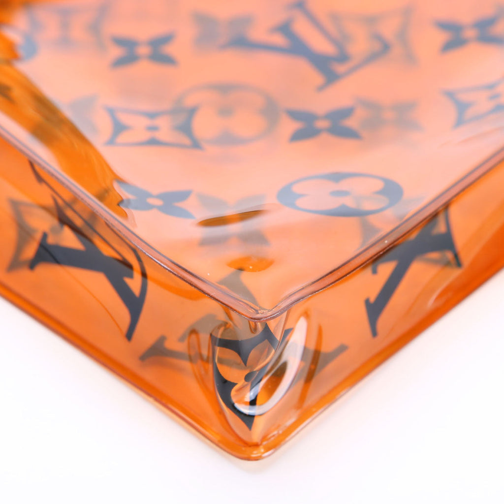 PVC Envelope Pouch Monogram Orange/Black