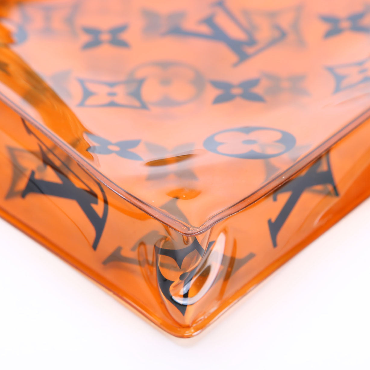 PVC Envelope Pouch Monogram Orange/Black