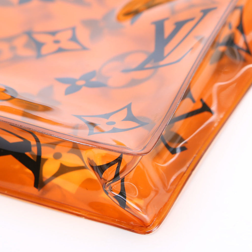 PVC Envelope Pouch Monogram Orange/Black