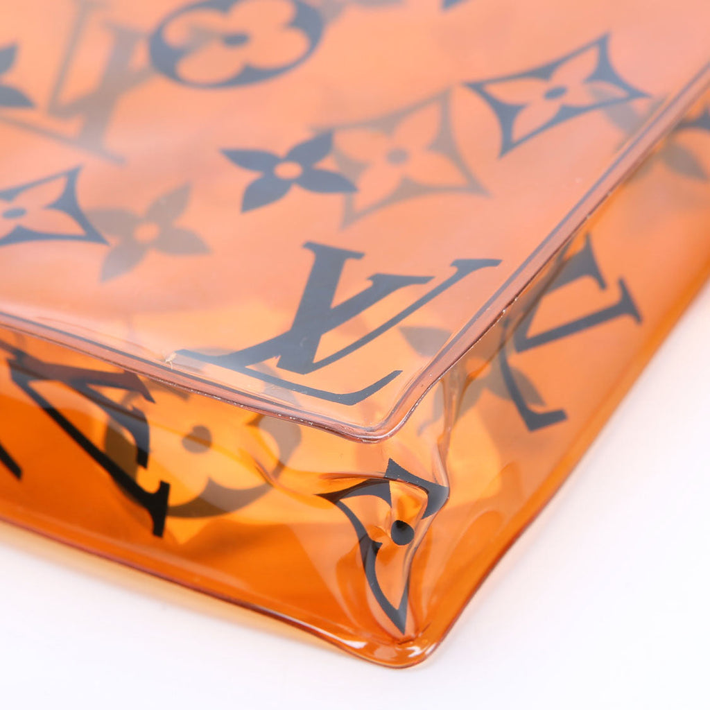 PVC Envelope Pouch Monogram Orange/Black