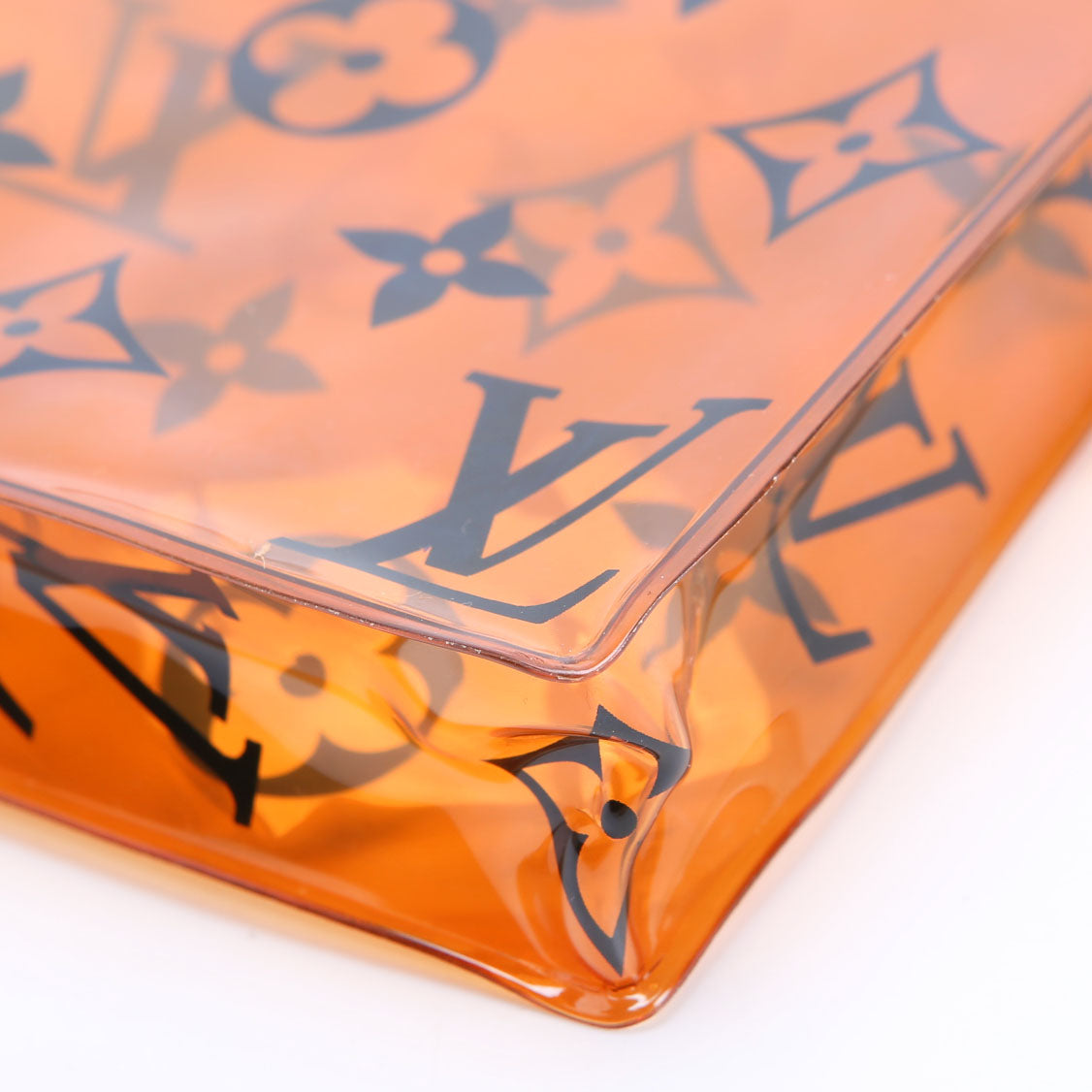 PVC Envelope Pouch Monogram Orange/Black