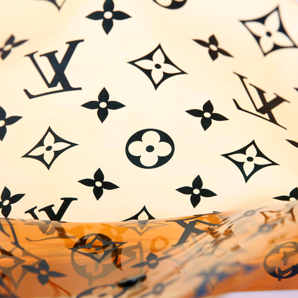 PVC Envelope Pouch Monogram Orange/Black