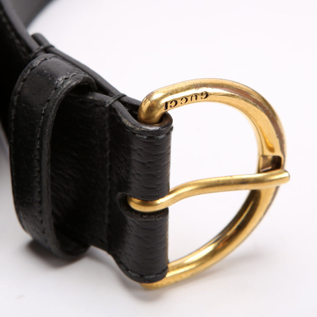 Gucci 573325 Leather Belt Size 105/42 Black