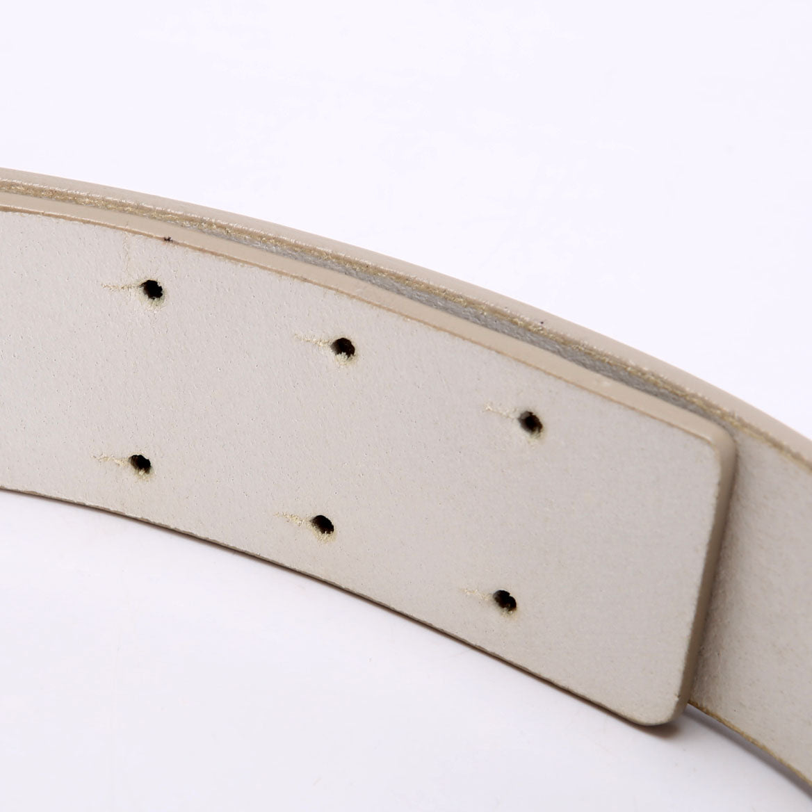 Gucci 253568 Leather Waist Belt Size 42 White/Gold