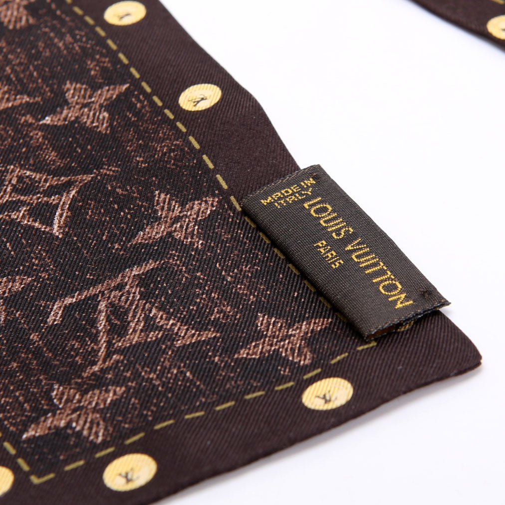 Denimgram Confidential Bandeau Silk Scarf Brown