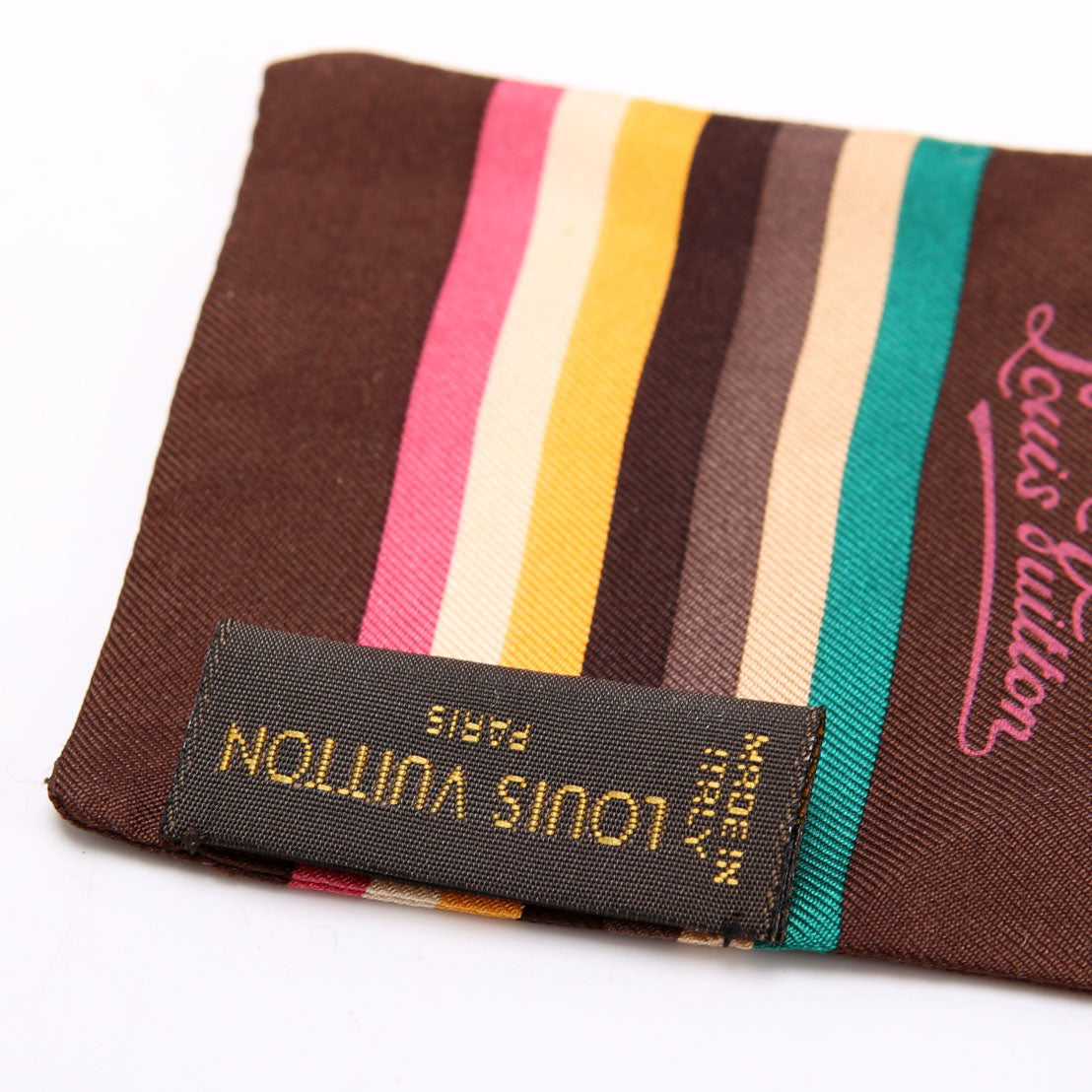 Papillon Butterfly Silk Bandeau Scarf Brown/Multicolor
