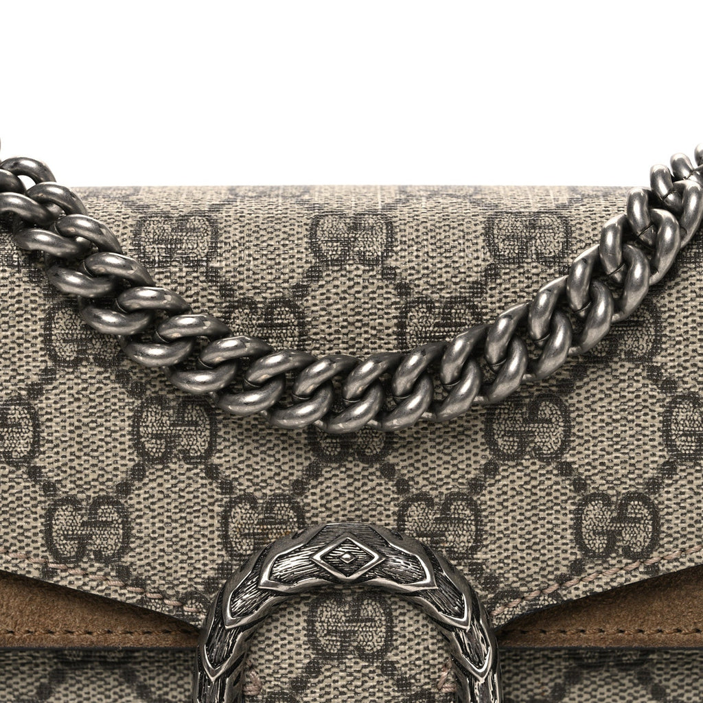 Gucci GG Supreme Monogram Mini Dionysus Shoulder Bag Taupe