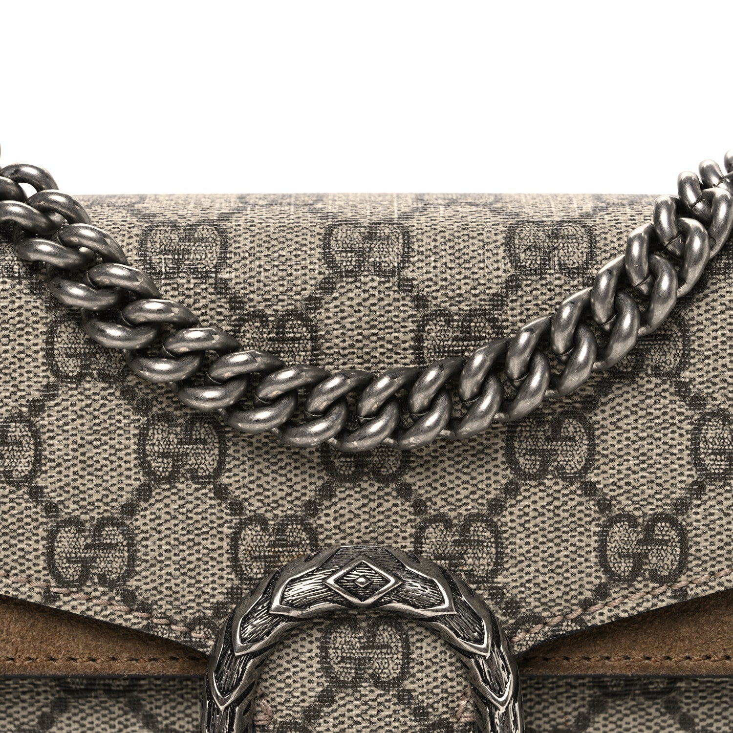 Gucci GG Supreme Monogram Mini Dionysus Shoulder Bag Taupe