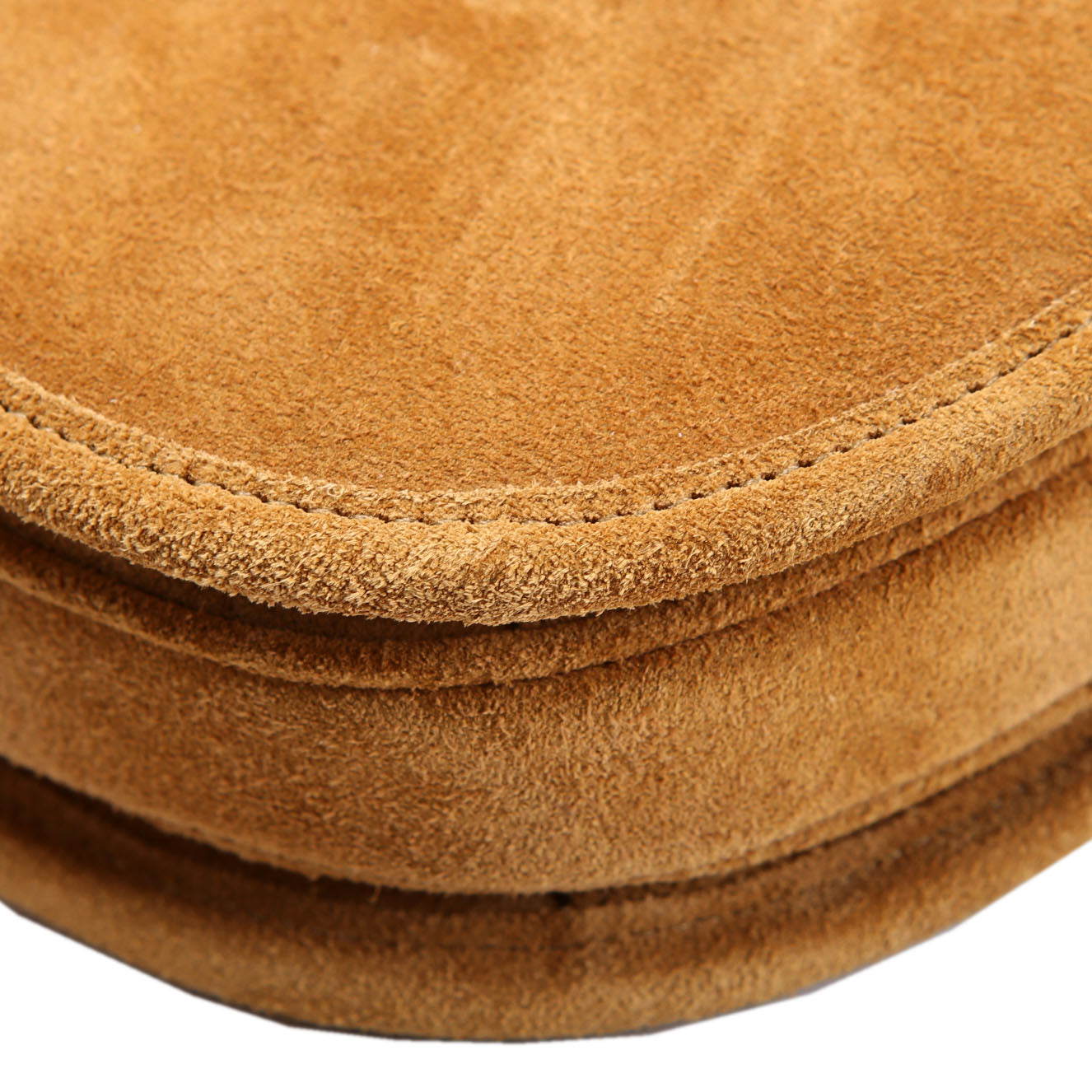 Triomphe Suede Messenger Medium Tan