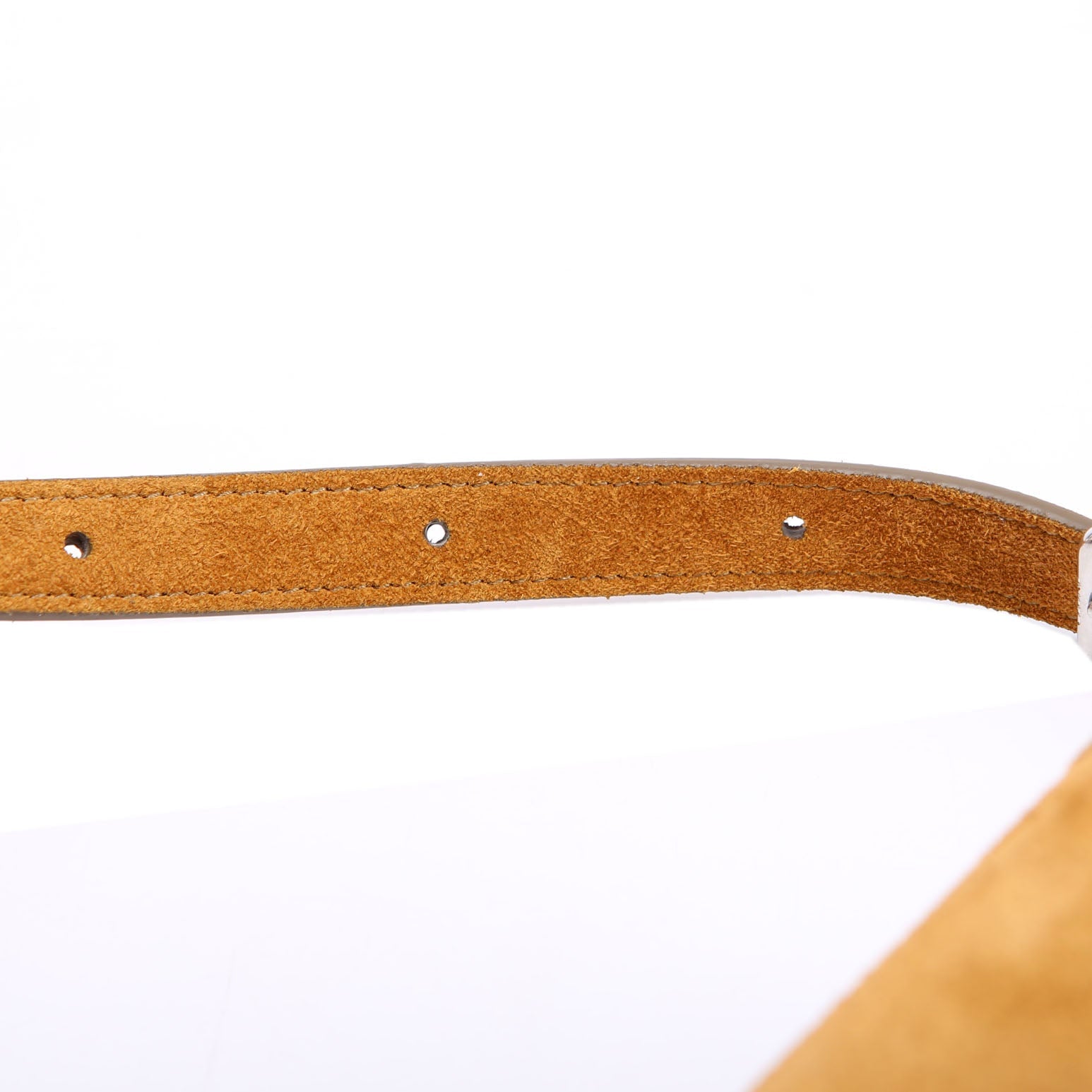 Triomphe Suede Messenger Medium Tan