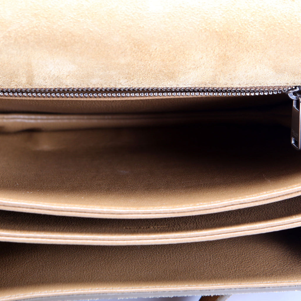 Triomphe Suede Messenger Medium Tan