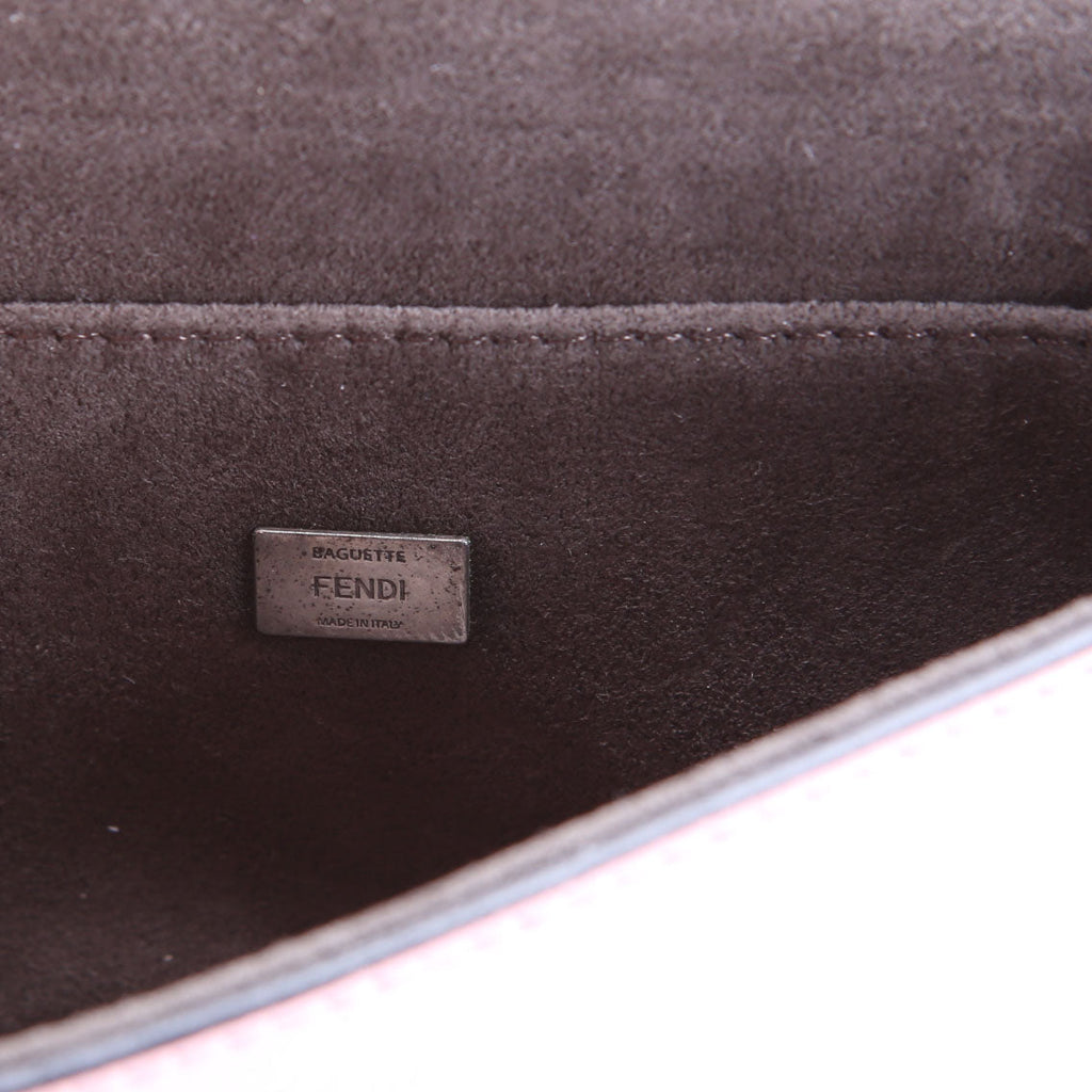 8M0371 Micro Double Baguette Ruffle Leather Navy/Pink