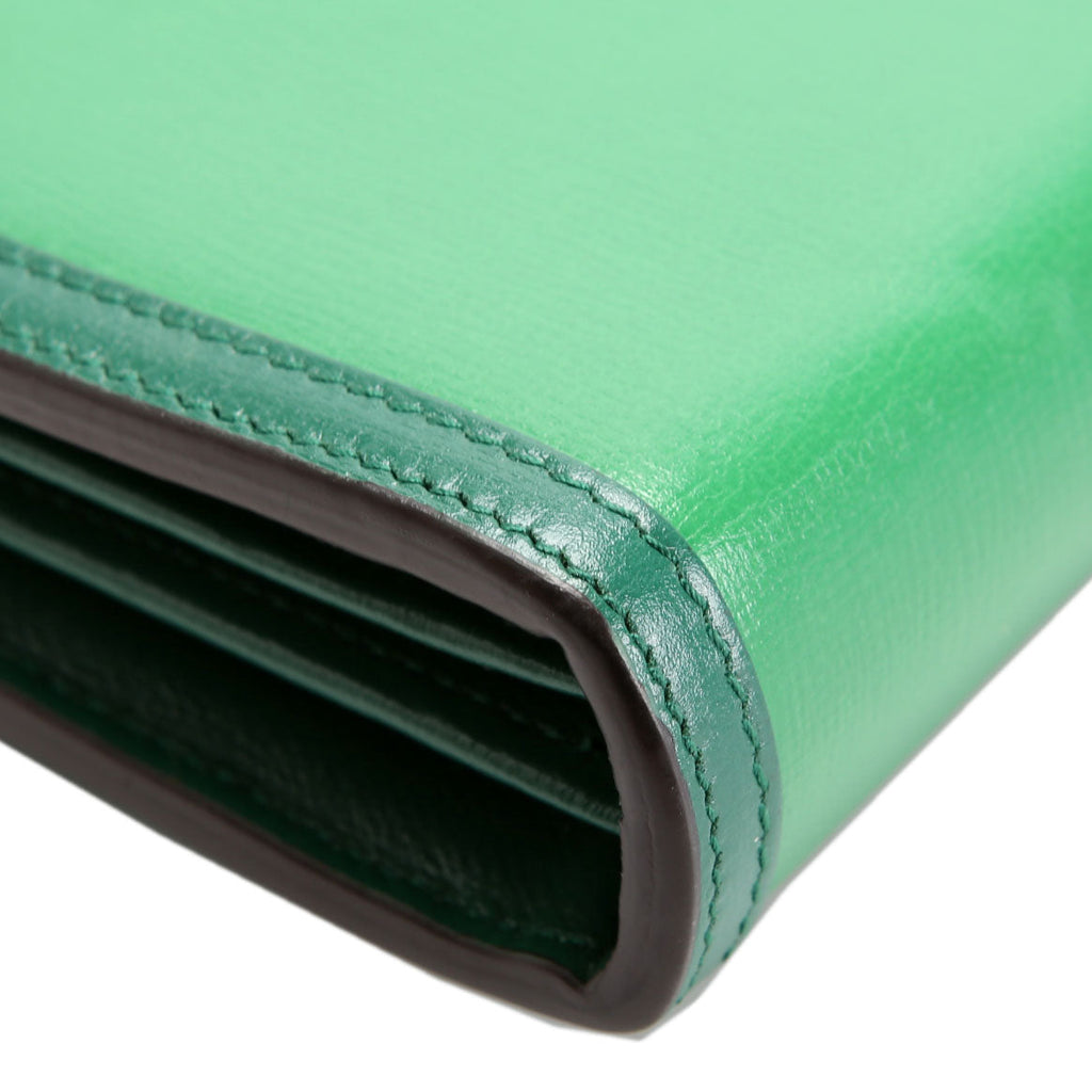Gucci 401231 Dionysus Enamel Mini Wallet Green