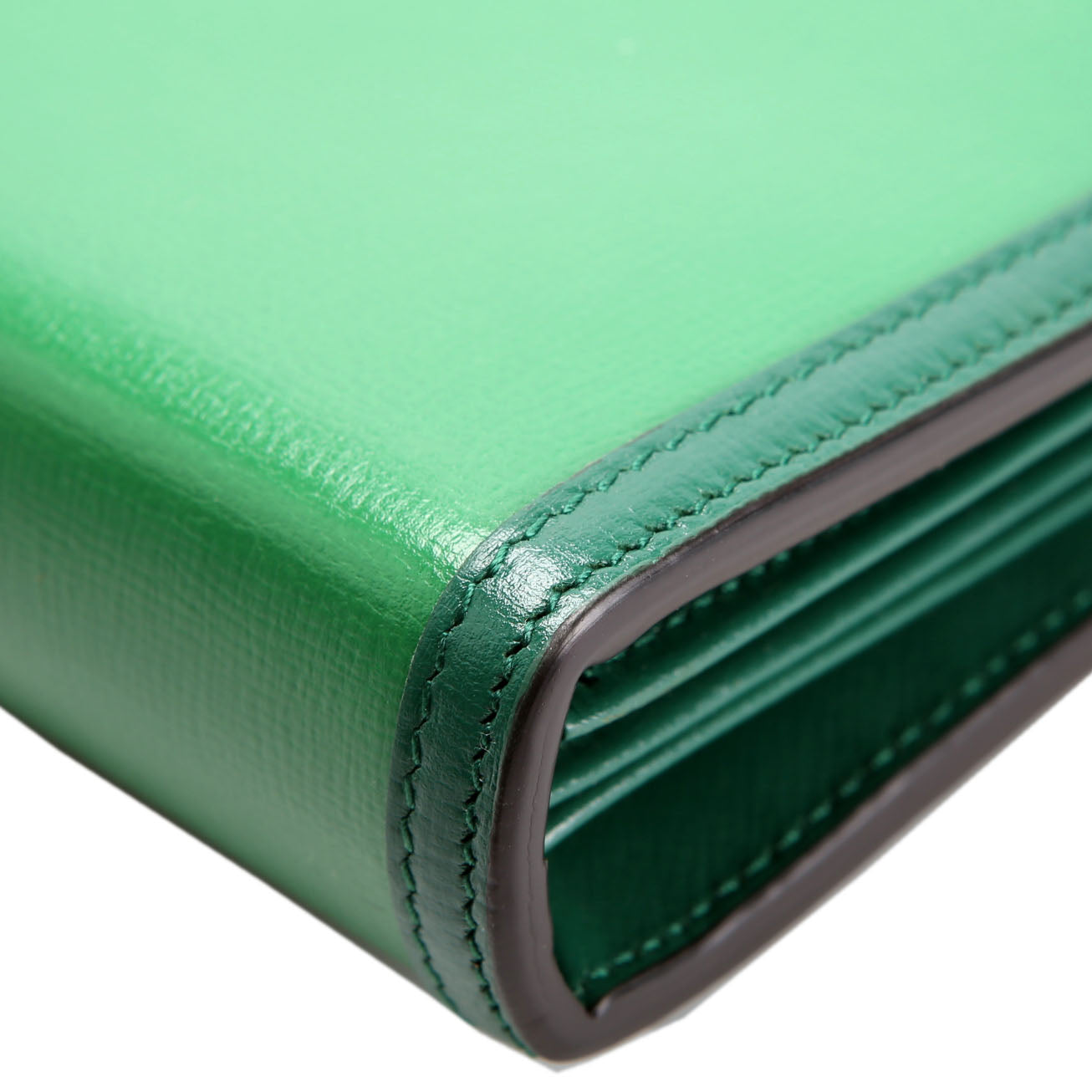 Gucci 401231 Dionysus Enamel Mini Wallet Green