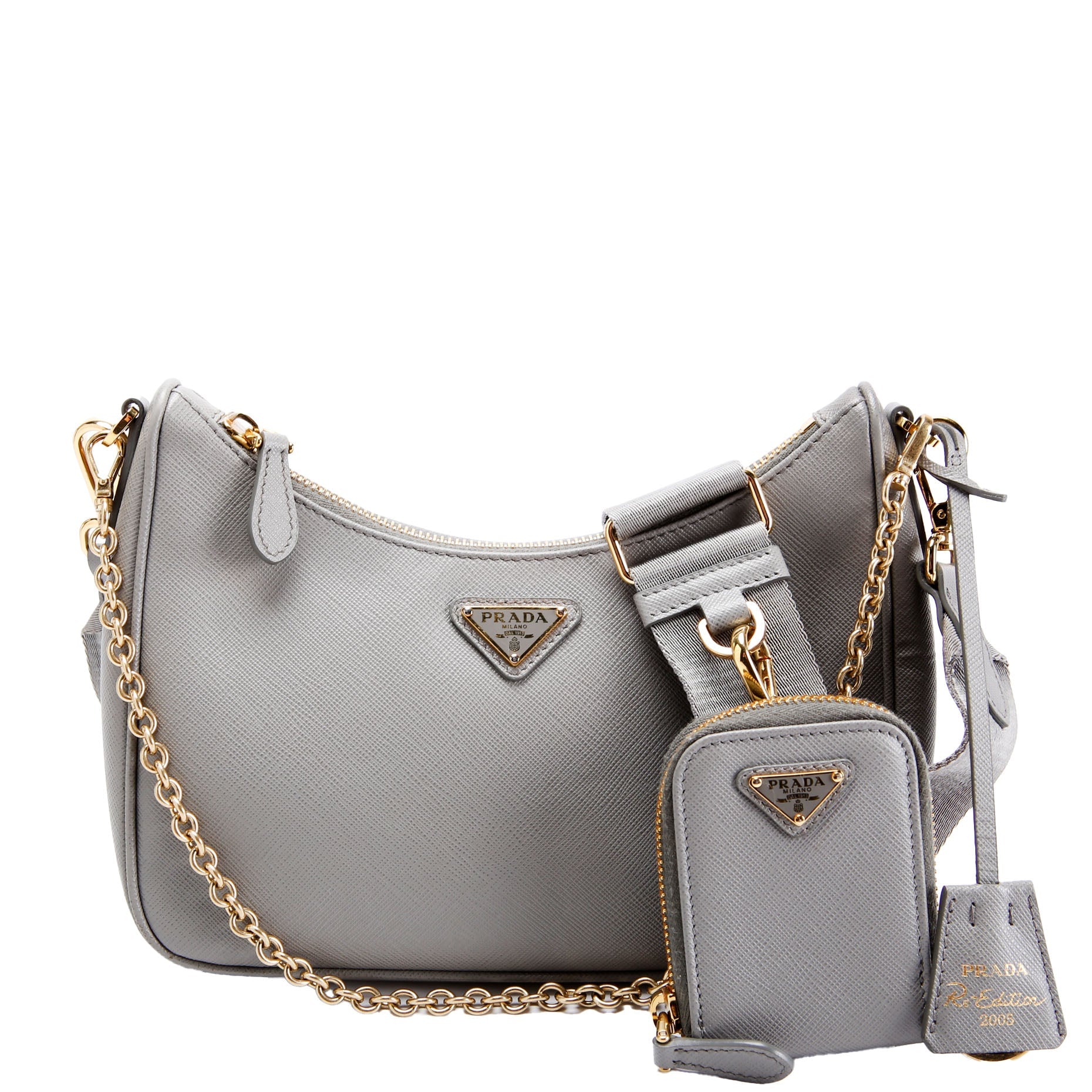 Prada Saffiano Re-Edition 2005 Grey