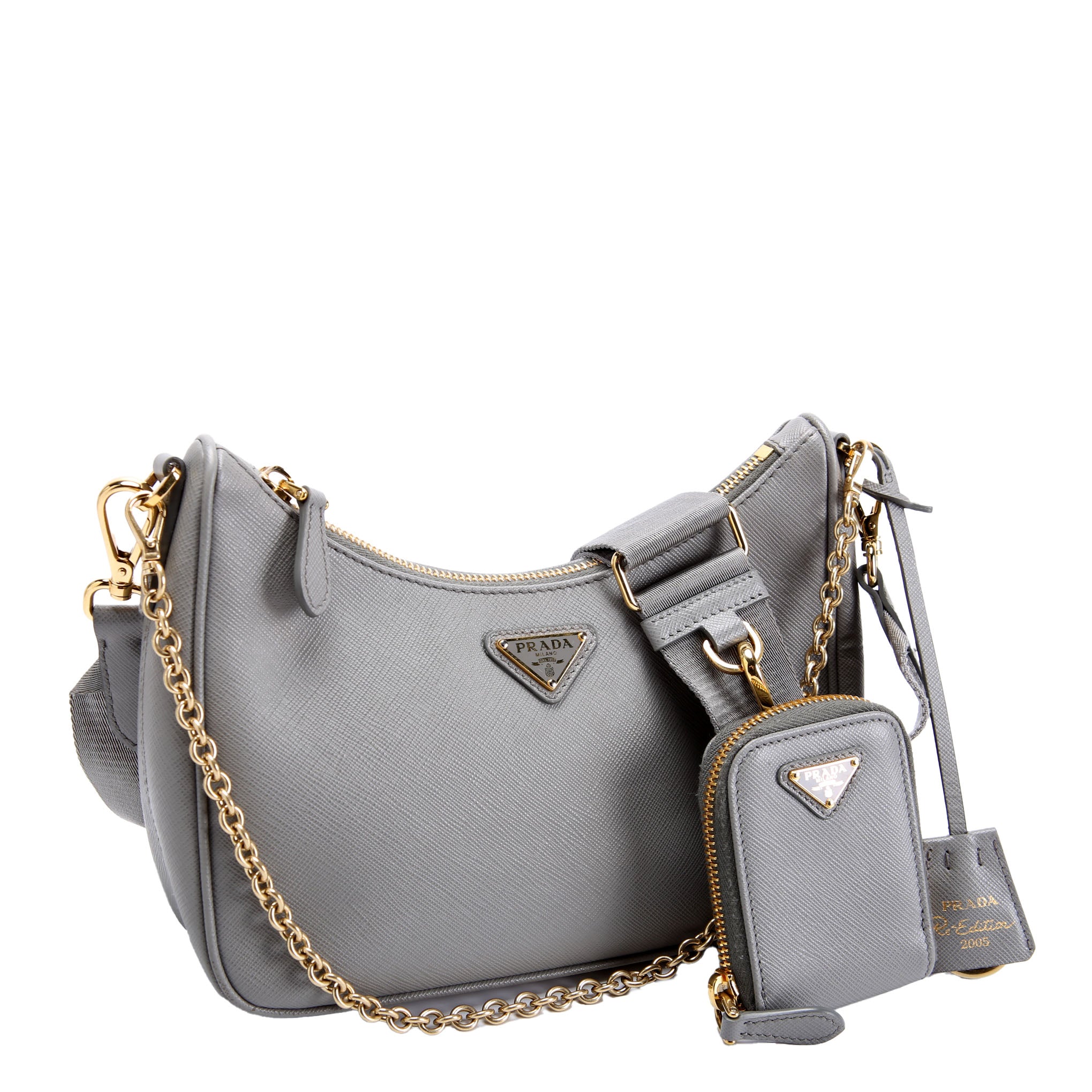 Prada Saffiano Re-Edition 2005 Grey