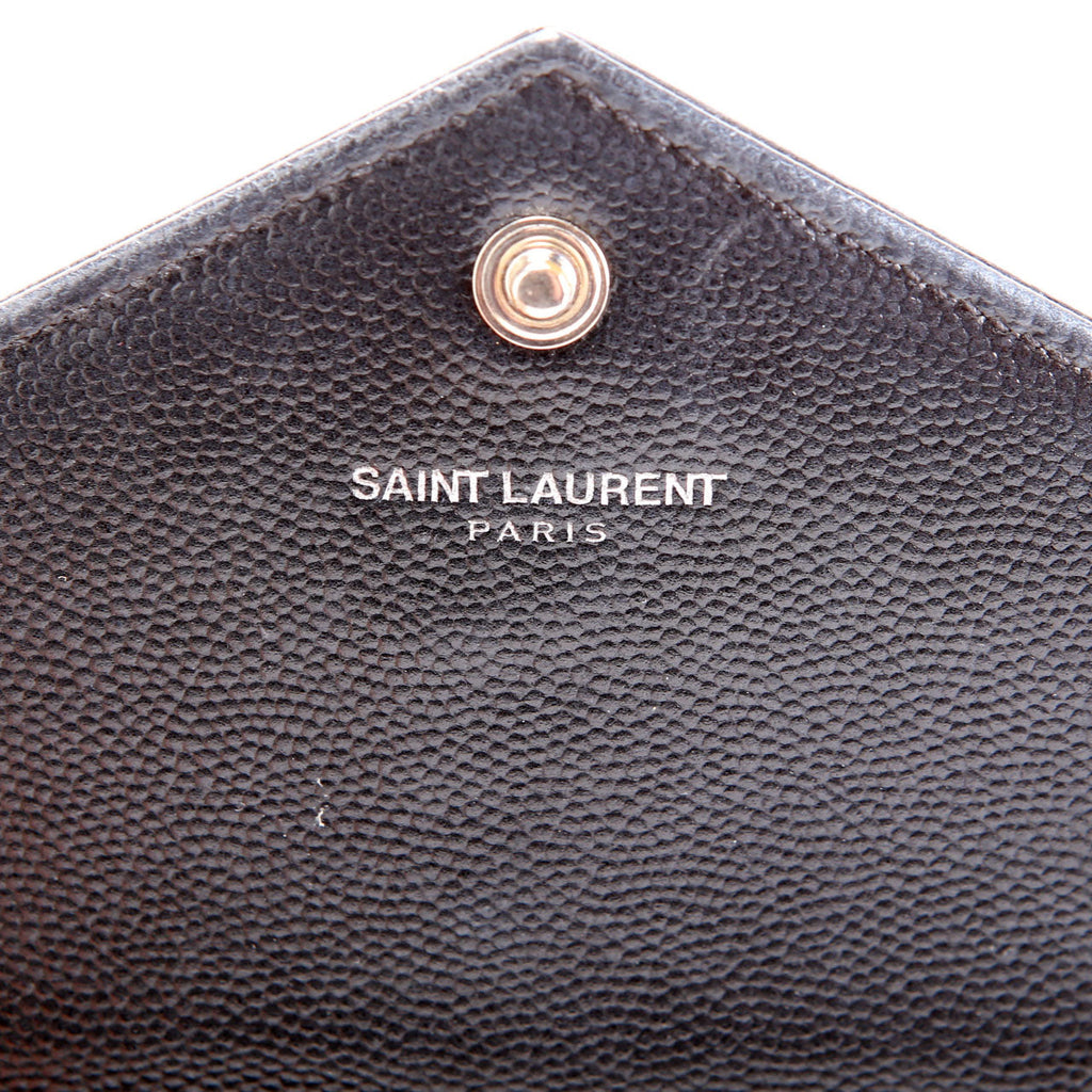 SAINT LAURENT Envelope Chain Wallet 393953 Black