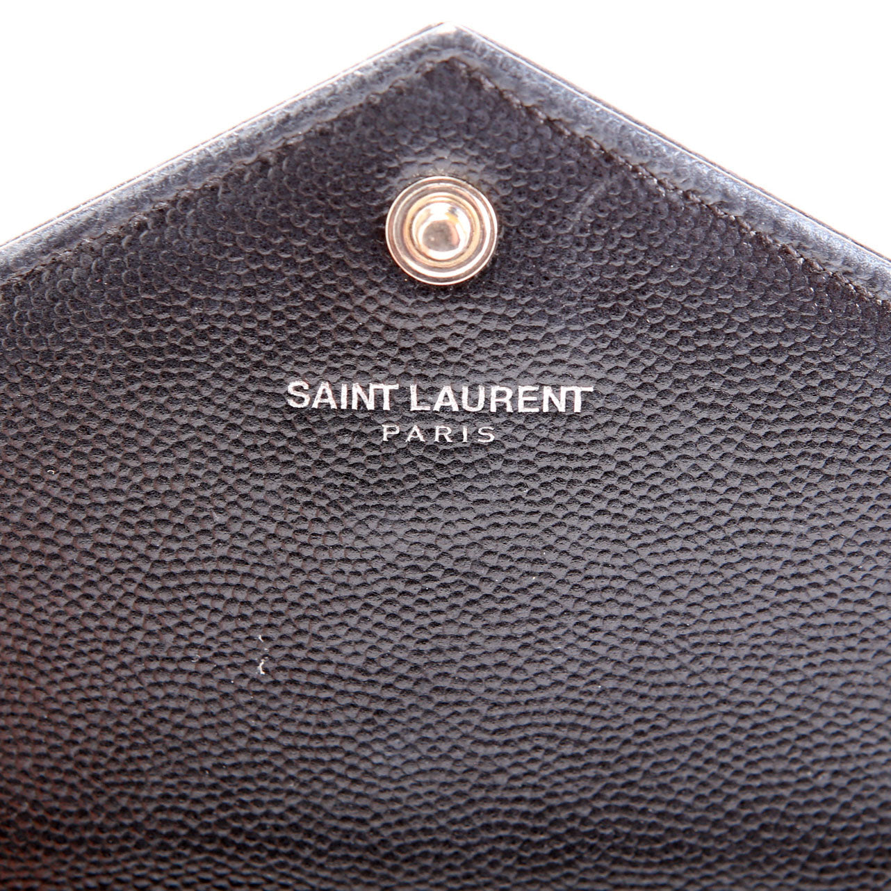 SAINT LAURENT Envelope Chain Wallet 393953 Black