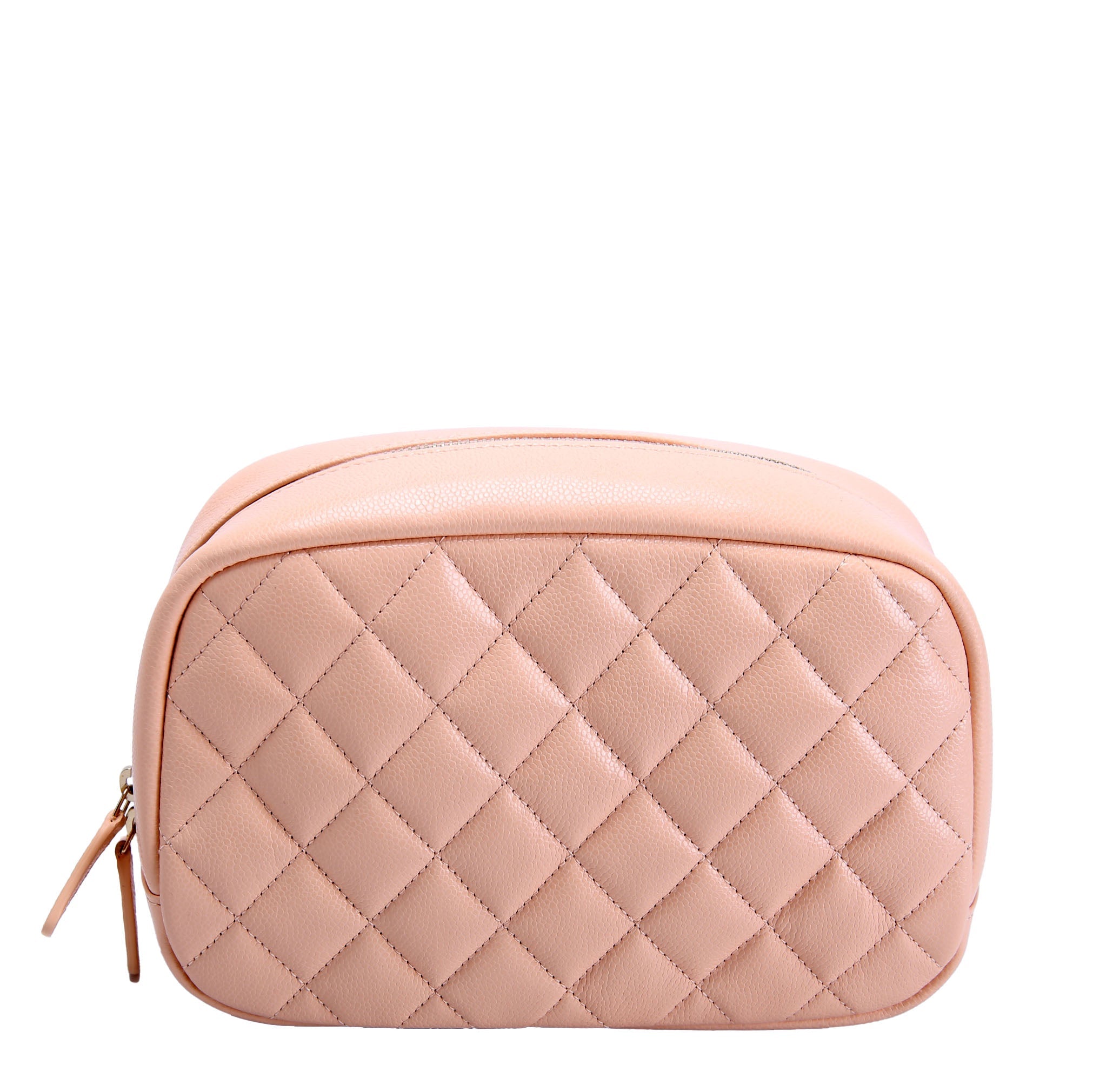 Quilted CC Curvy Cosmetic Case Medium Caviar RFID