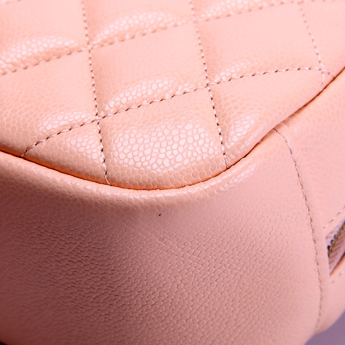 Quilted CC Curvy Cosmetic Case Medium Caviar RFID