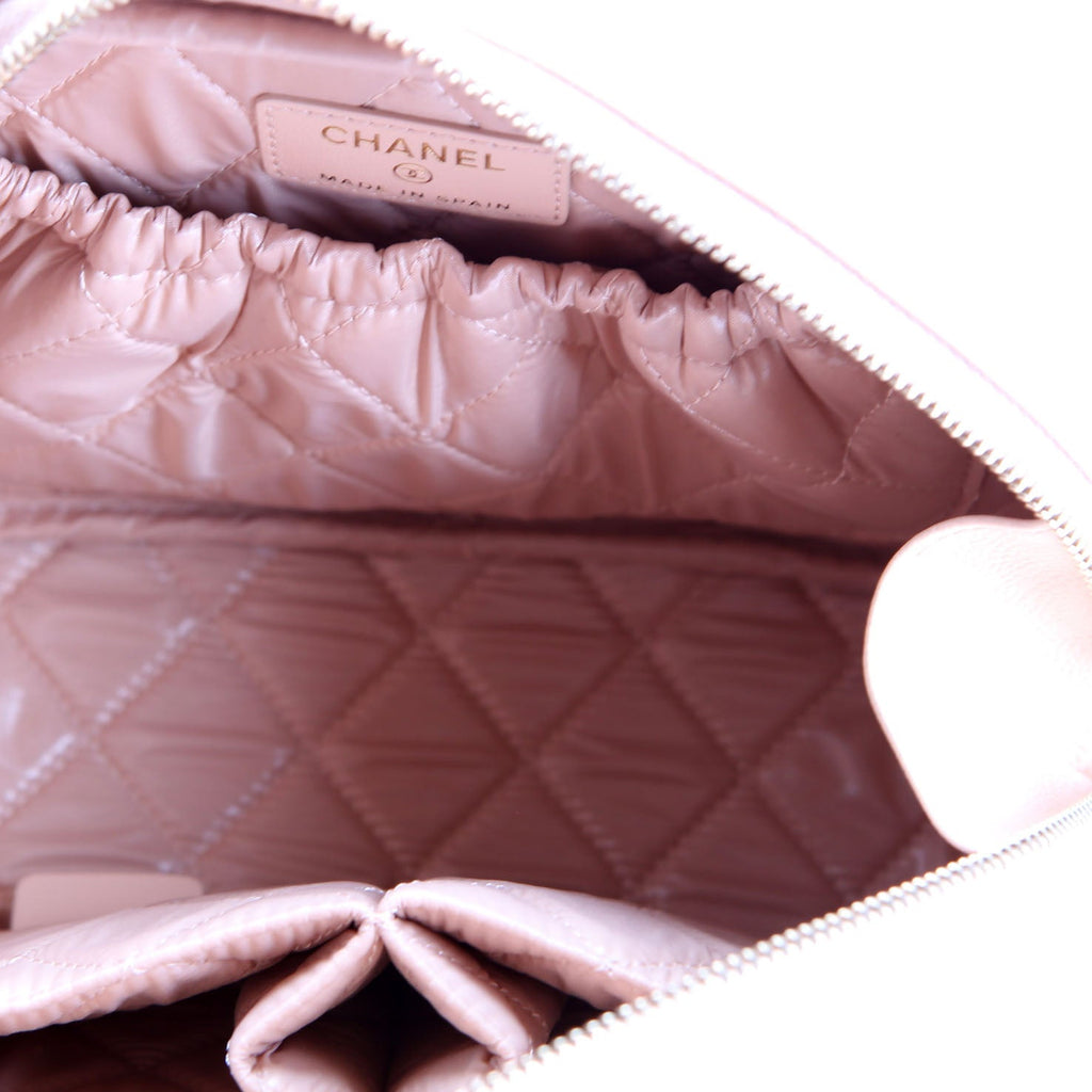 Quilted CC Curvy Cosmetic Case Medium Caviar RFID