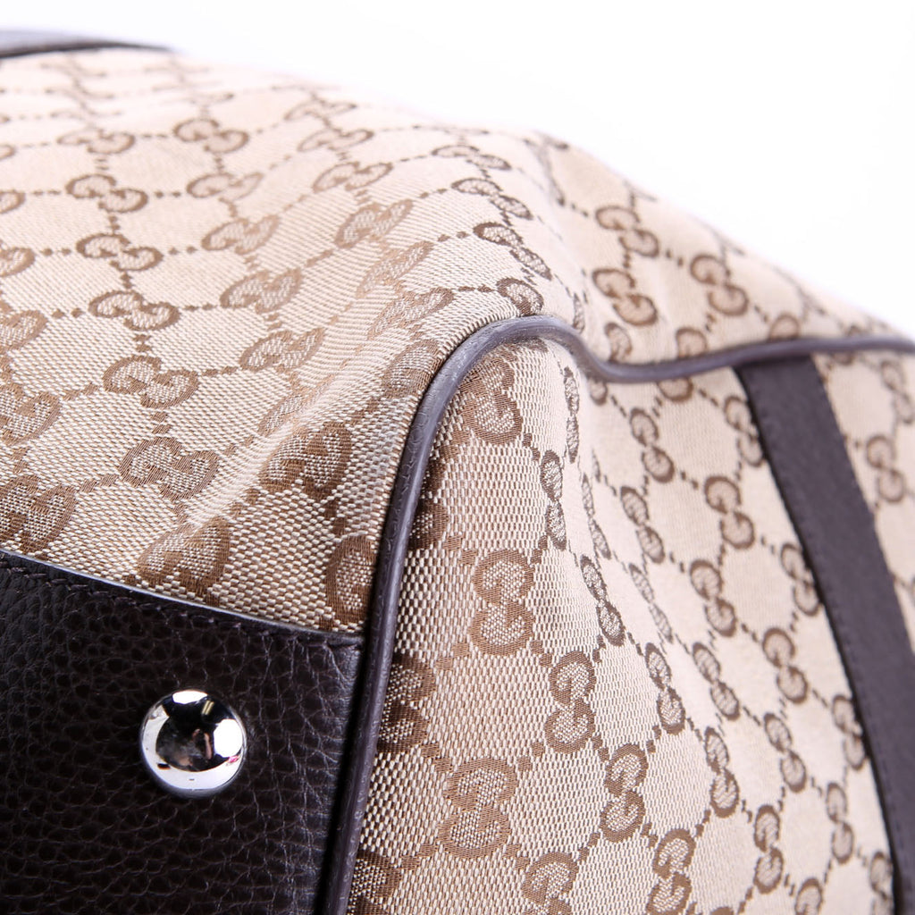Gucci 610105 GG Canvas Boston Duffle