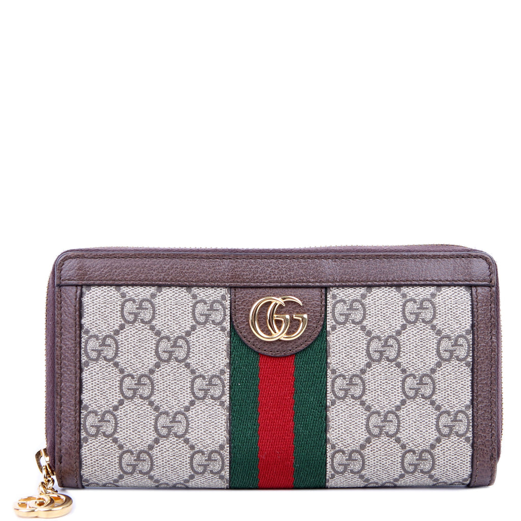 Gucci 523154 GG Supreme Ophidia Zip Wallet