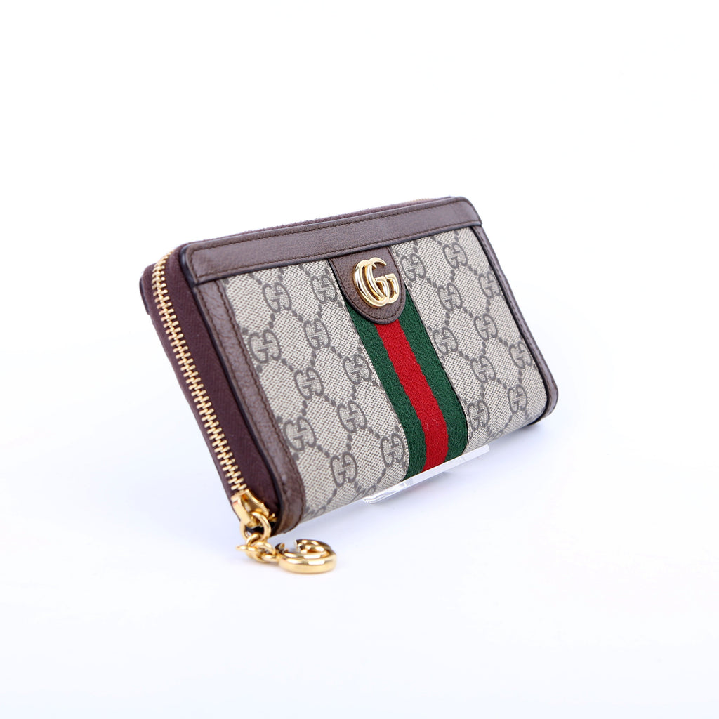 Gucci 523154 GG Supreme Ophidia Zip Wallet
