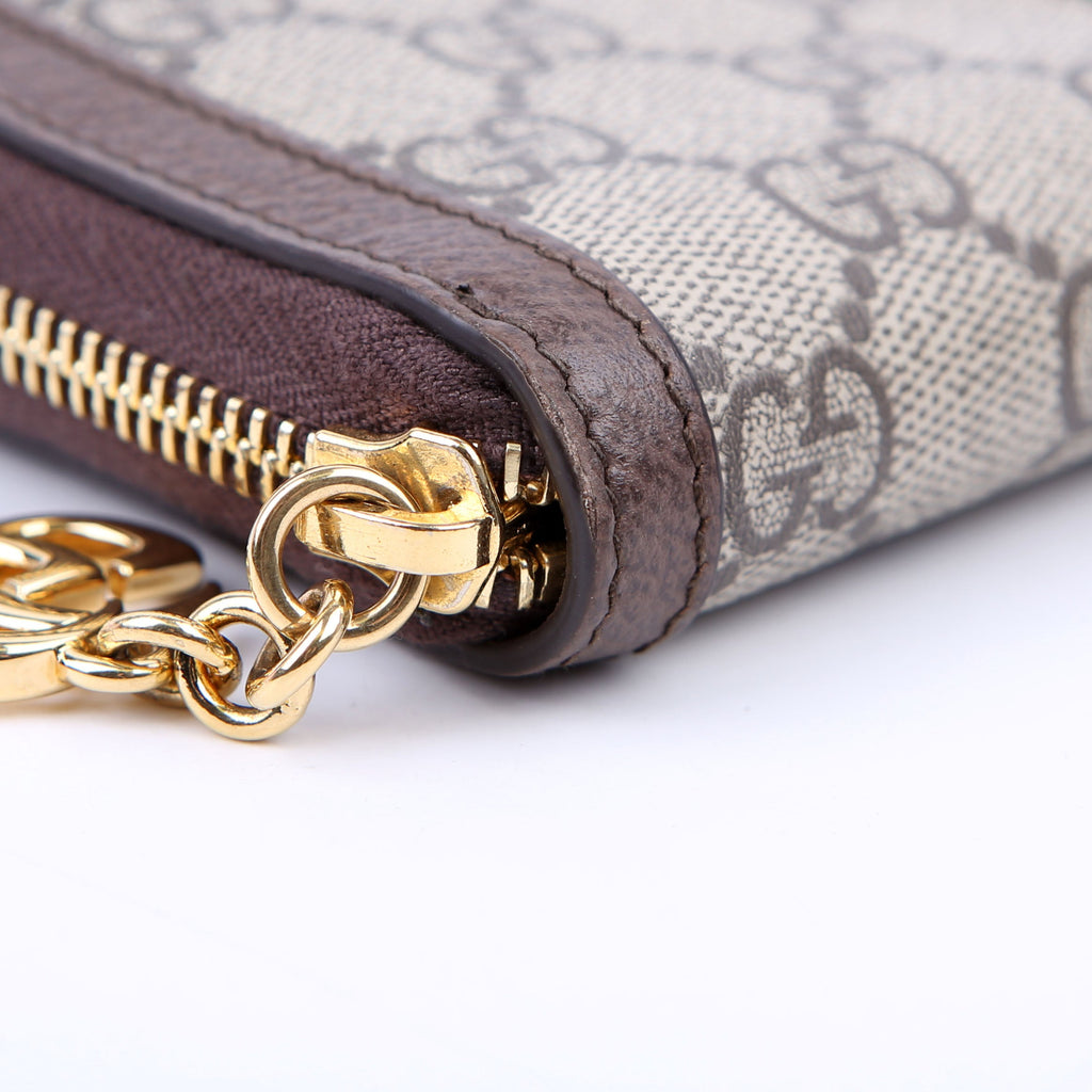 Gucci 523154 GG Supreme Ophidia Zip Wallet