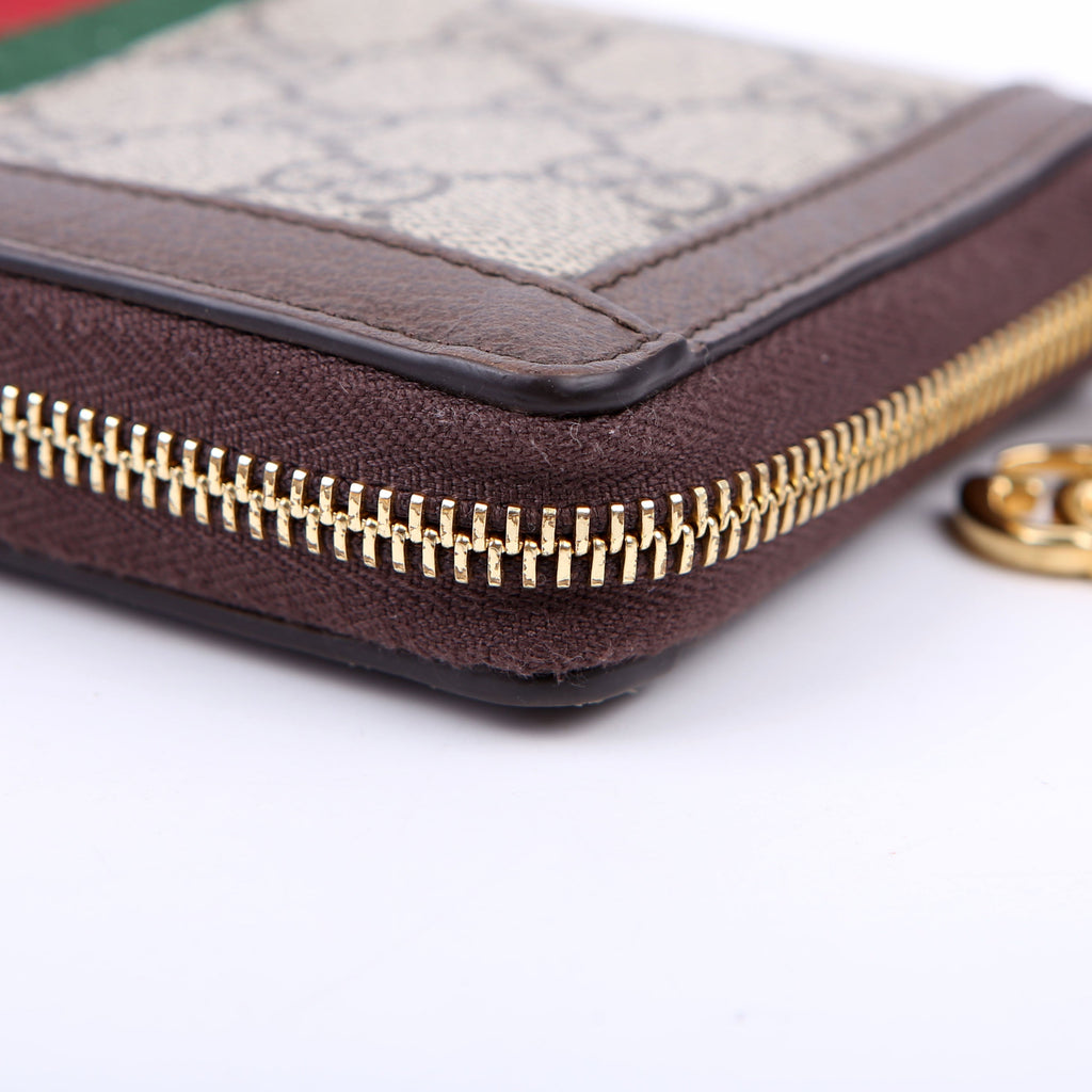 Gucci 523154 GG Supreme Ophidia Zip Wallet