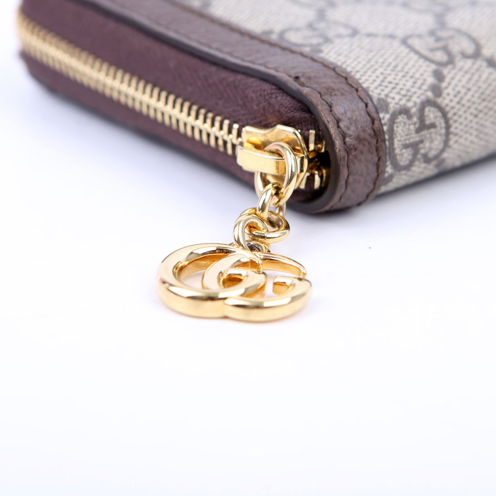 Gucci 523154 GG Supreme Ophidia Zip Wallet